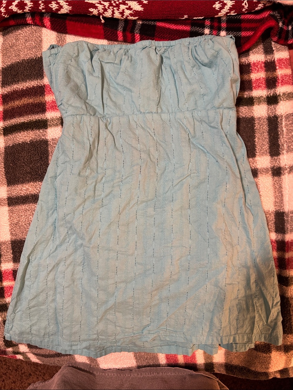 Strapless Light Blue tang top